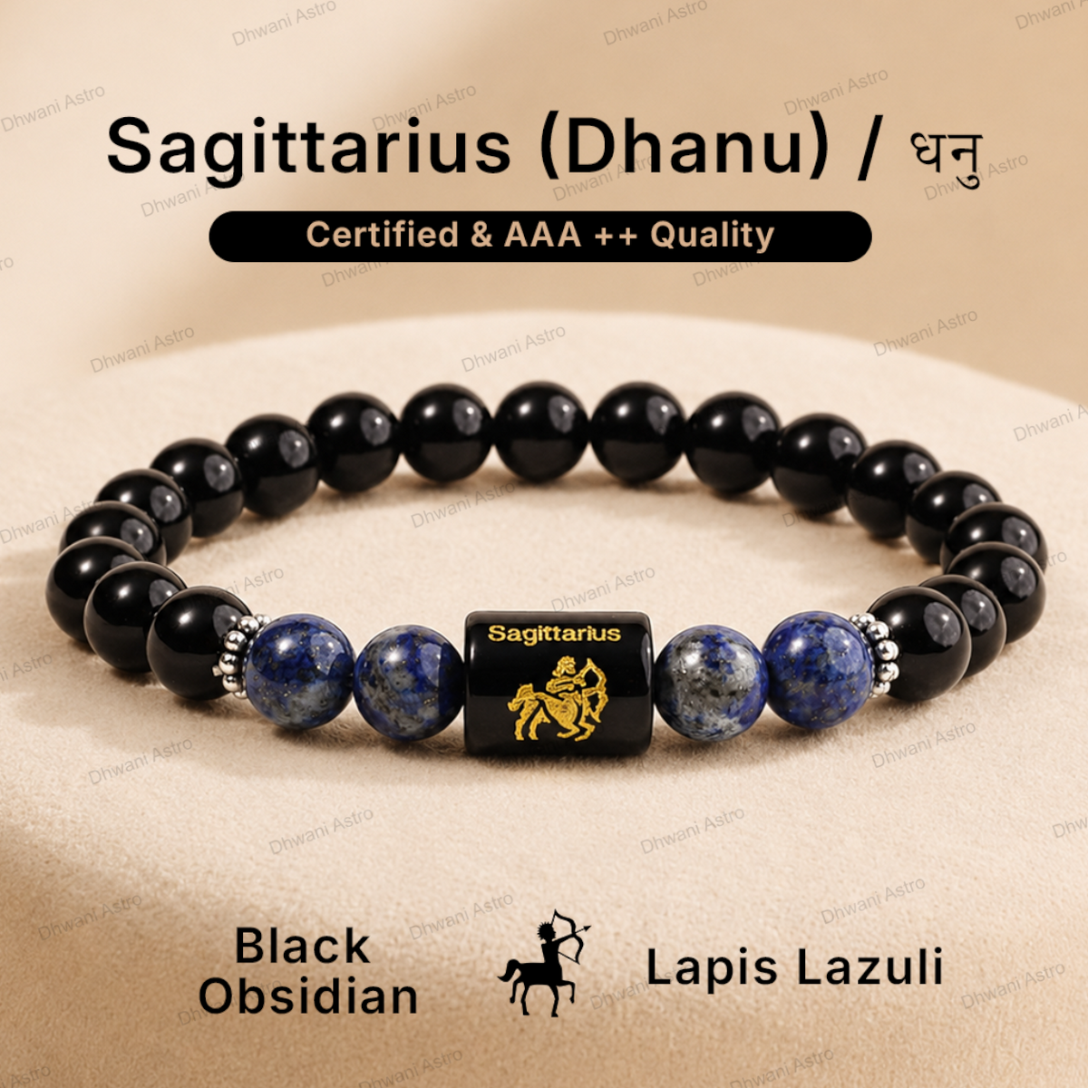 Zodiac Sign Bracelet – All 12 Signs | Energized Gemstone Bracelet | Dhwani Astro
