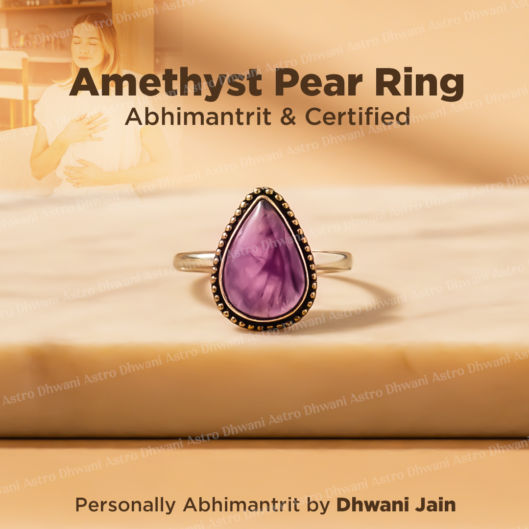 Amethyst Pear Ring