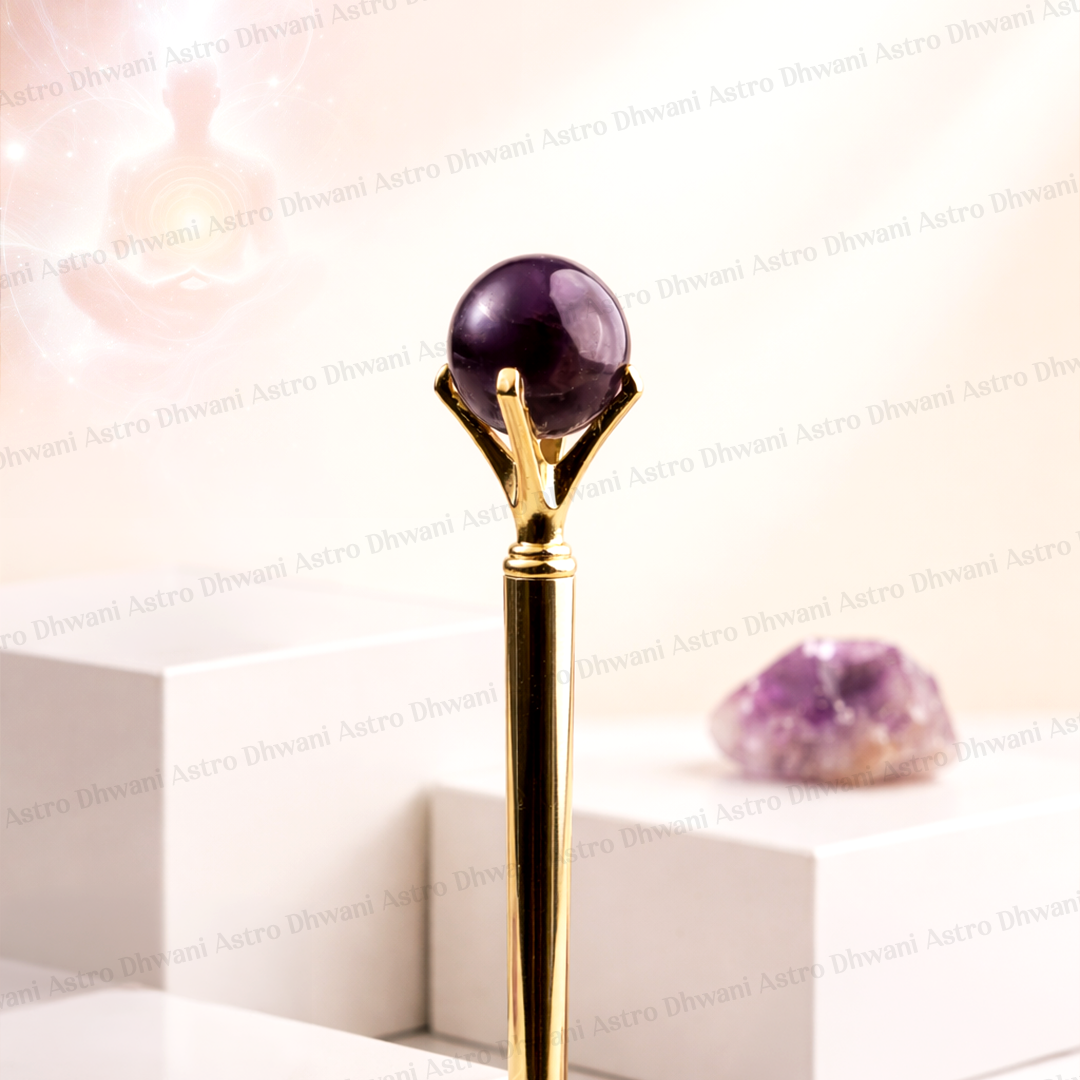 Amethyst Stone Pen - Abhimantrit