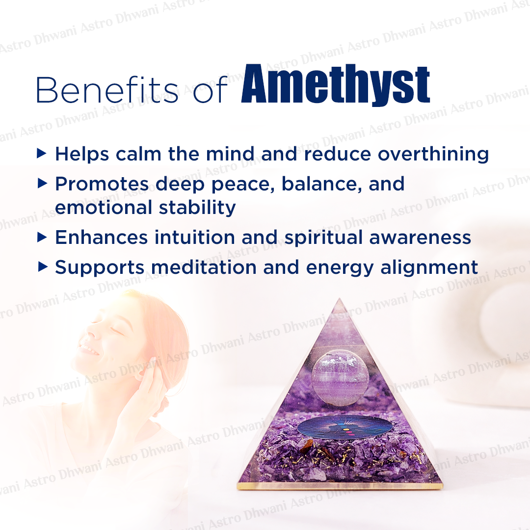 Amethyst Universe Energy Pyramid - Abhimantrit