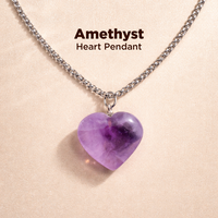 Amethyst Heart Pendant (Abhimantrit) for Peace & Clarity