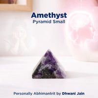 Amethyst Pyramid Small – Natural Healing Crystal Pyramid for Peace, Protection