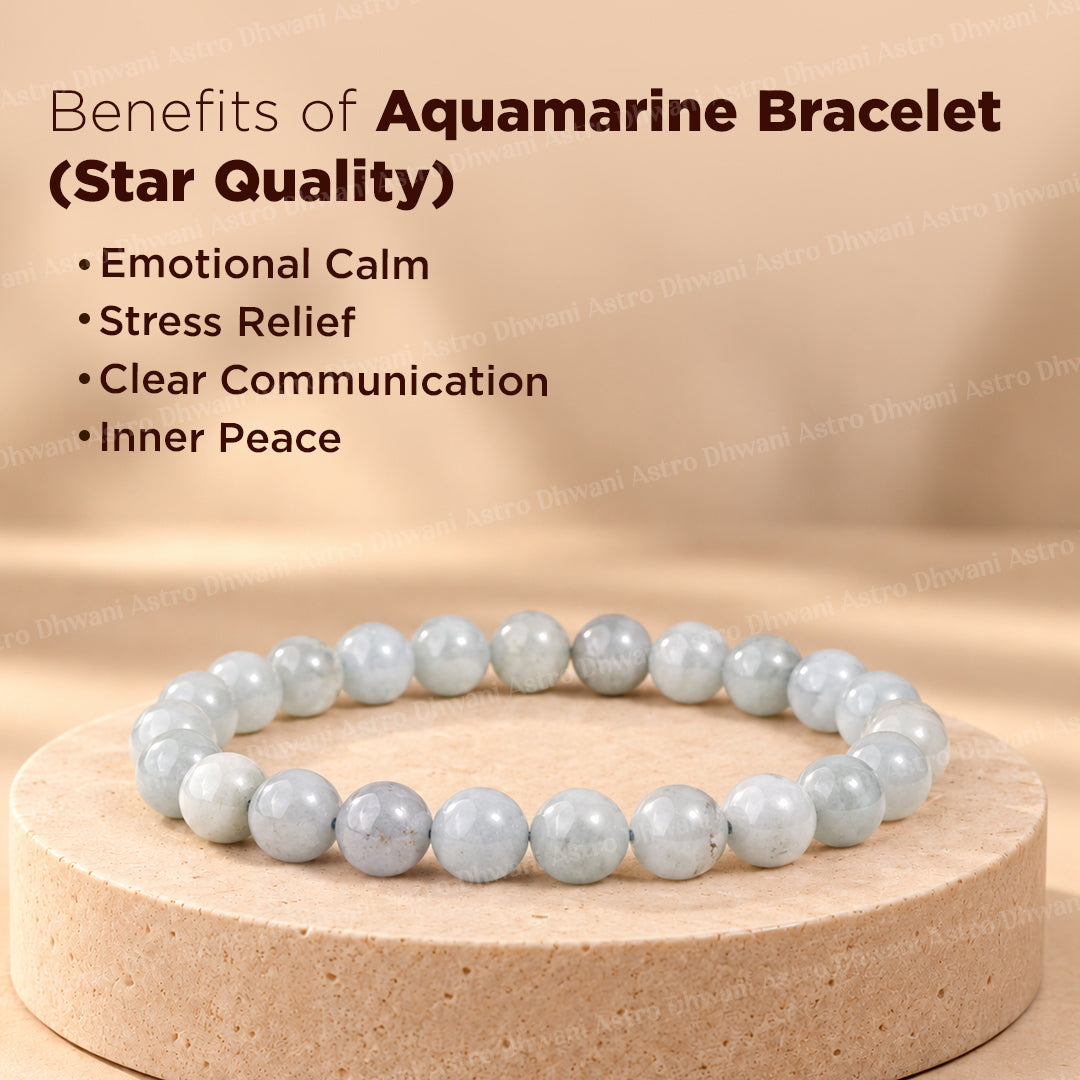 Aquamarine Star Quality  Bracelet ( Premium )