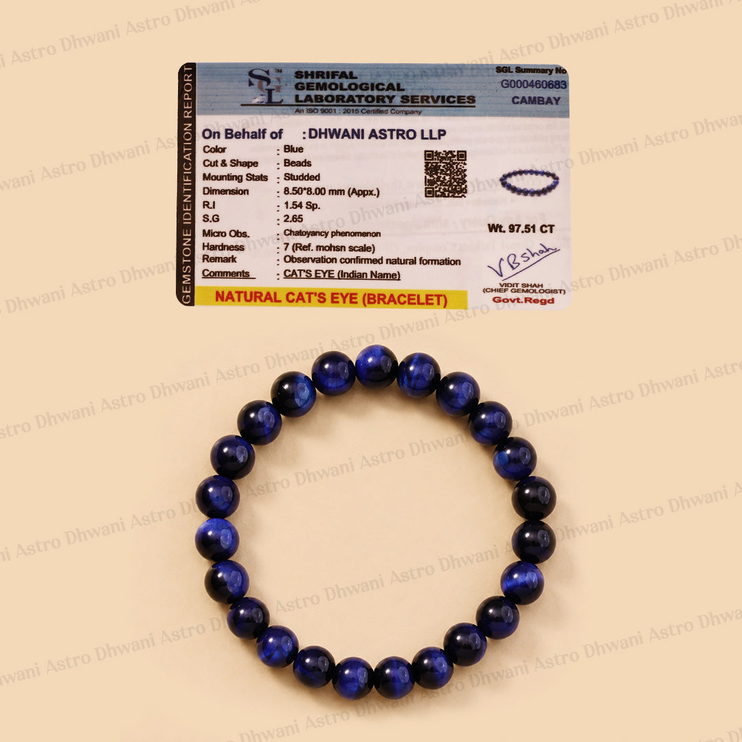 Natural Cat’s Eye Bracelet | Healing Crystal Bracelet for Protection, Focus & Confidence