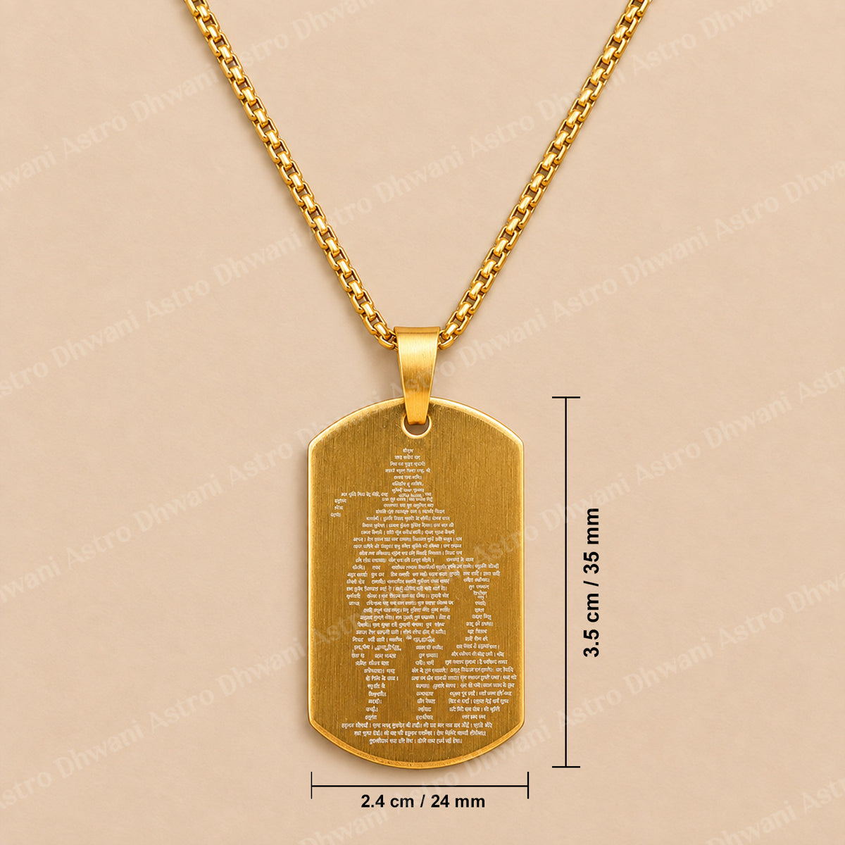 IGP Plating Hanuman Chalisa Pendant