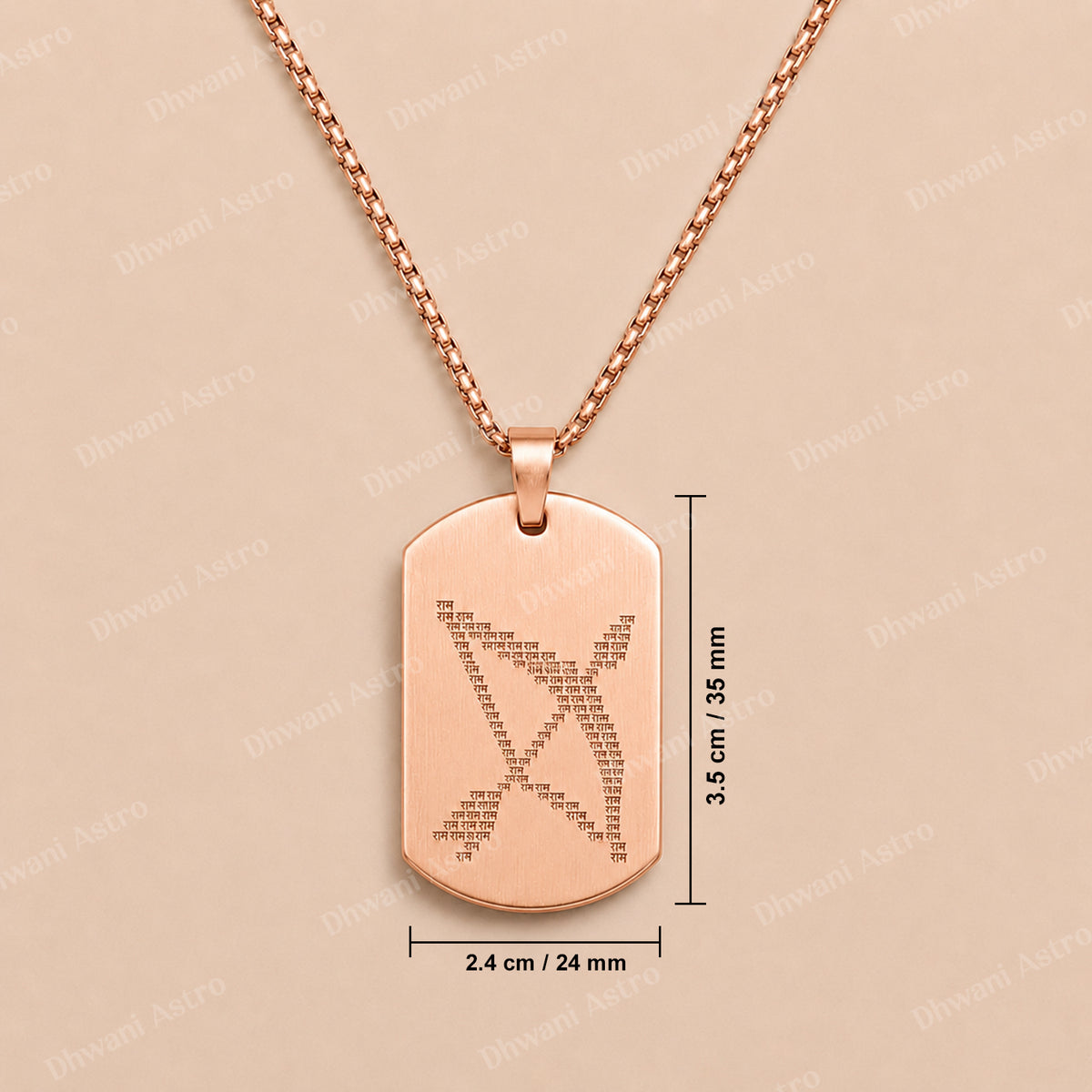 Gold Plated Ram Pendant : IGP Plating Pendant - Abhimantrit