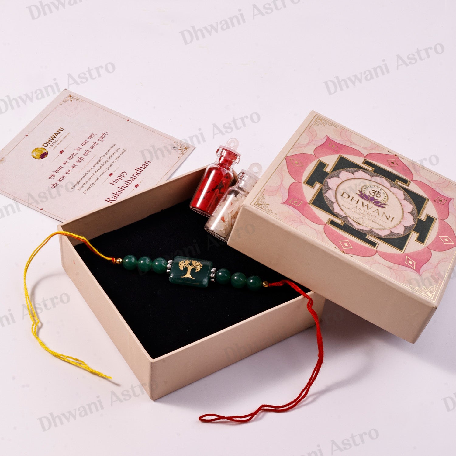 Green Jade Tree Rakhi | Prosperity Rakhi | Tree of Life Rakhi | Healing Crystal Rakhi | Brother Raksha Bandhan Gift