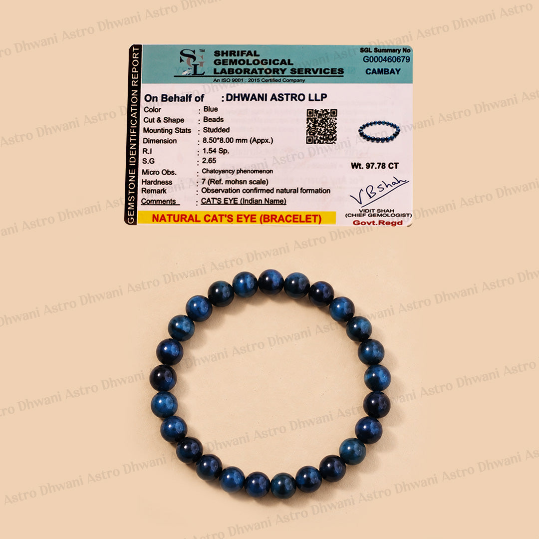 Natural Cat’s Eye Bracelet | Healing Crystal Bracelet for Protection, Focus & Confidence