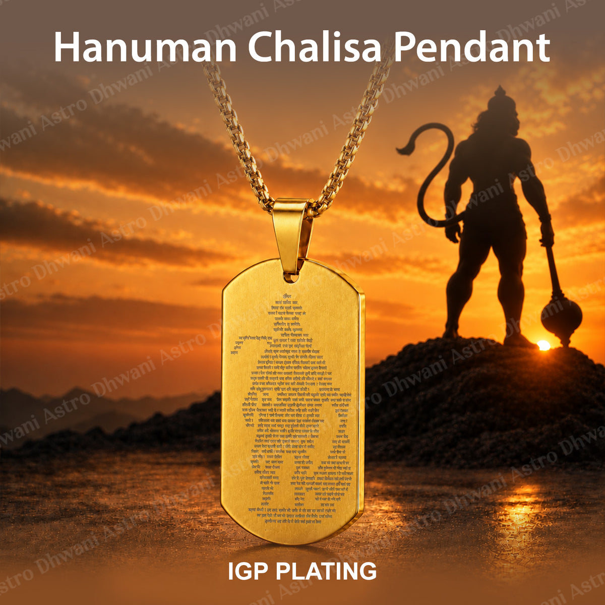 IGP Plating Hanuman Chalisa Pendant