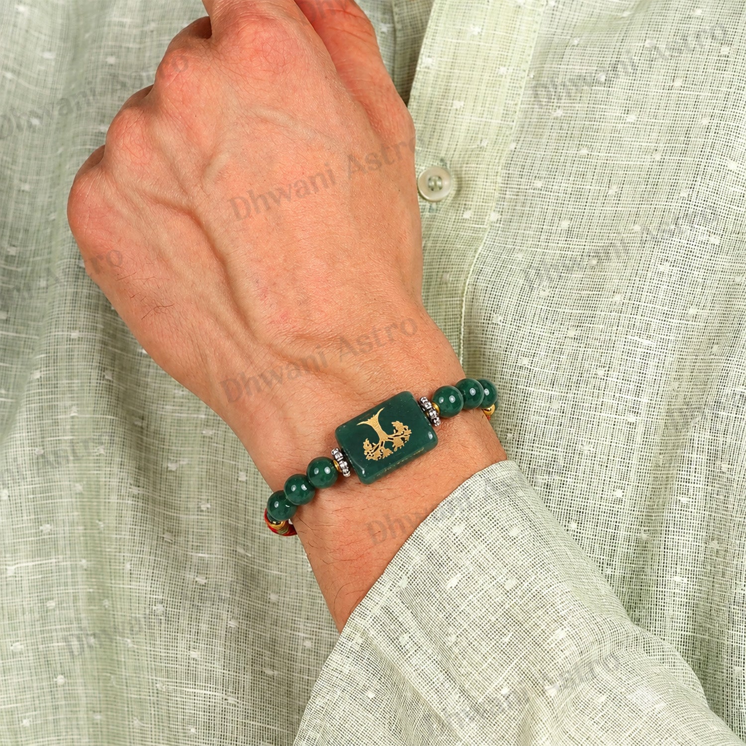 Green Jade Tree Rakhi | Prosperity Rakhi | Tree of Life Rakhi | Healing Crystal Rakhi | Brother Raksha Bandhan Gift