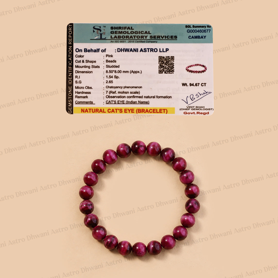Natural Cat’s Eye Bracelet | Healing Crystal Bracelet for Protection, Focus & Confidence