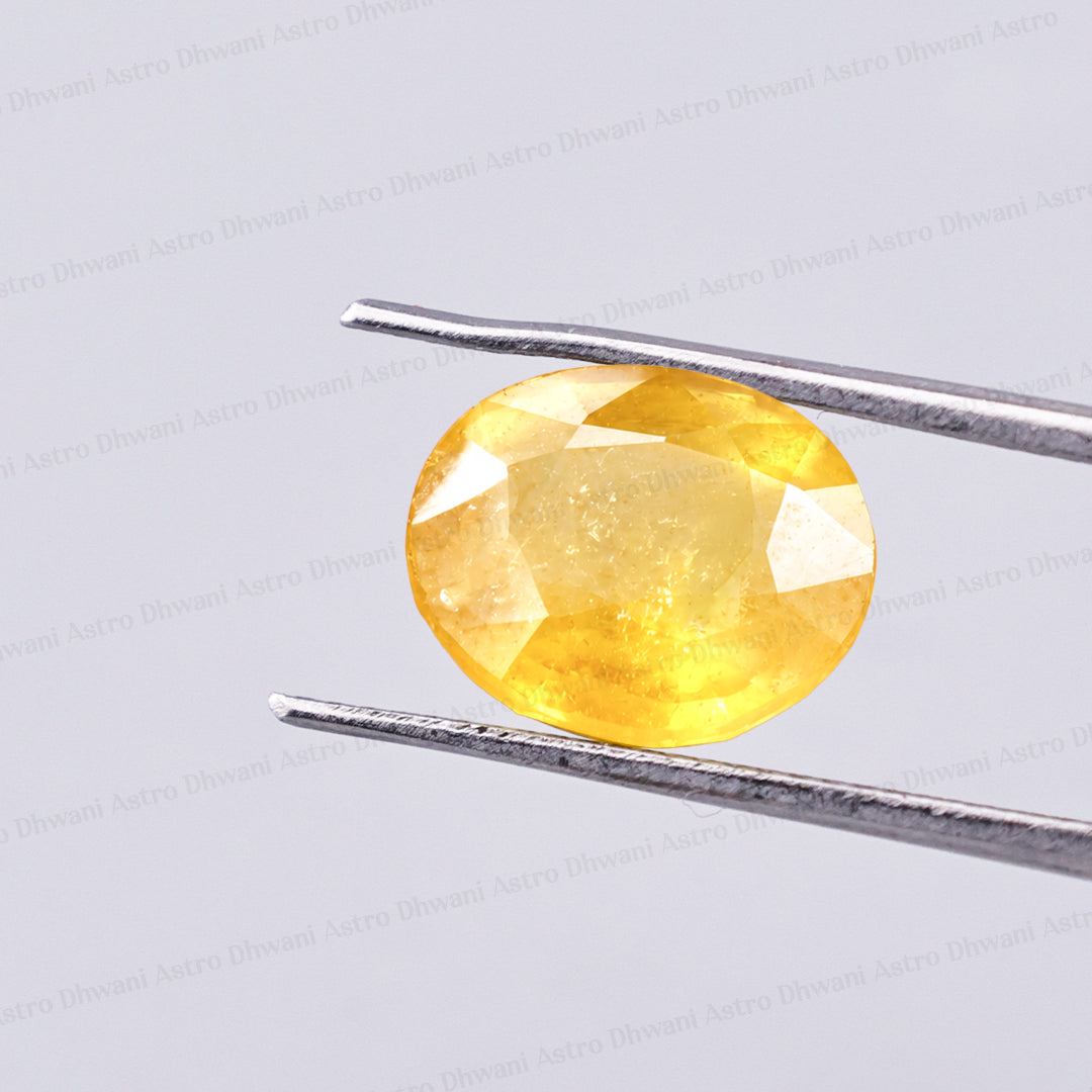 Yellow Sapphire ( Pukhraj )- 6.08 Carat