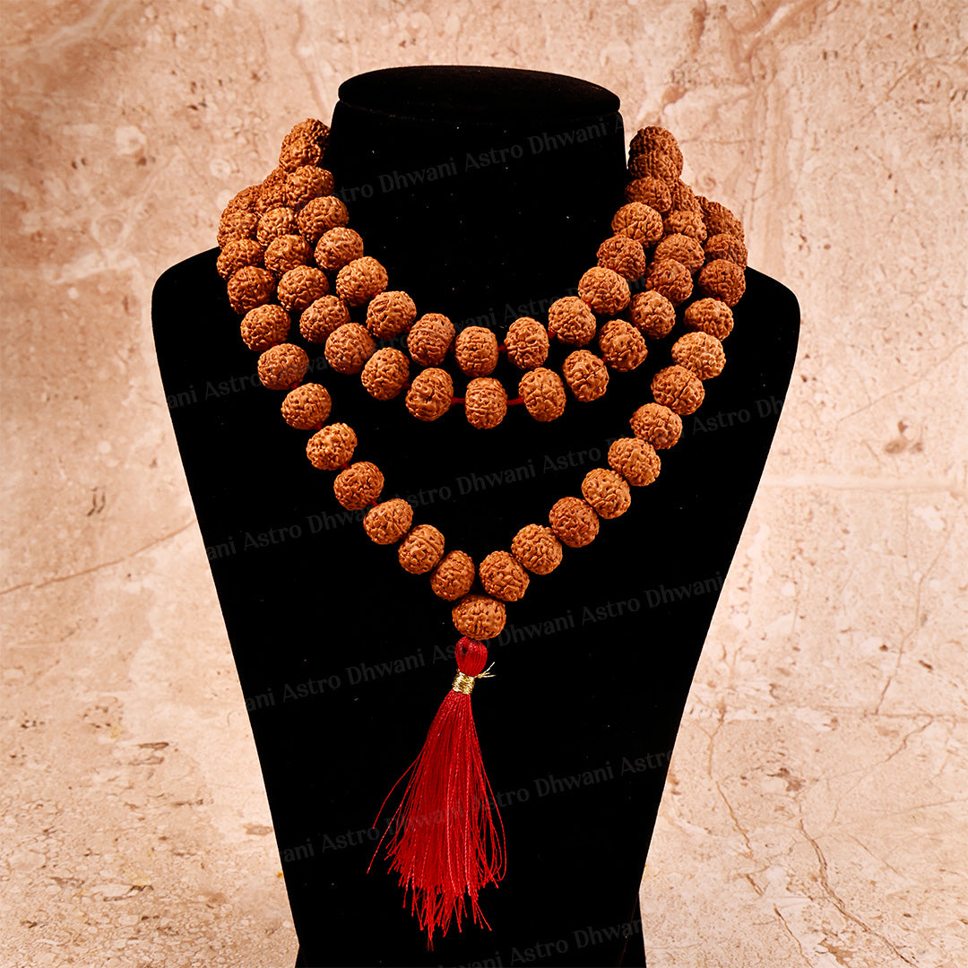 7 Mukhi Rudraksha Mala – Sacred Spiritual Necklace for Prosperity, Meditation & Inner Balance
