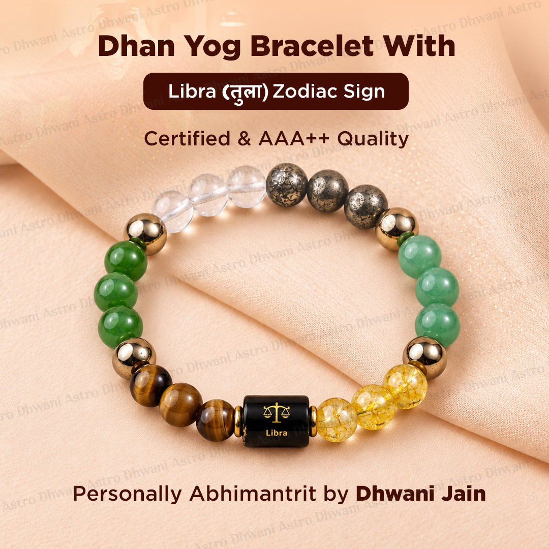 Dhan Yog Bracelet with Libra ( तुला ) Zodiac Sign