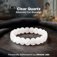 Clear Quartz Emerald Cut Bracelet – Relief from Depression, Anger & Anxiety