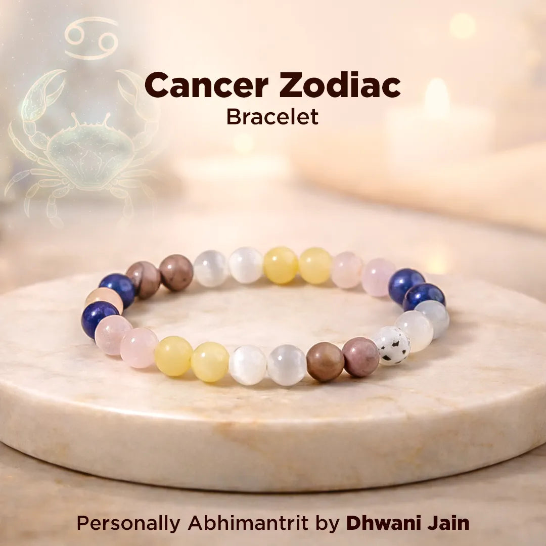 Cancer Zodiac Bracelet – Natural Multi Stone Bracelet for Emotional Balance – Abhimantrit