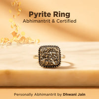 Pyrite Square Ring – Power Symbol for Wealth, Confidence & Protection