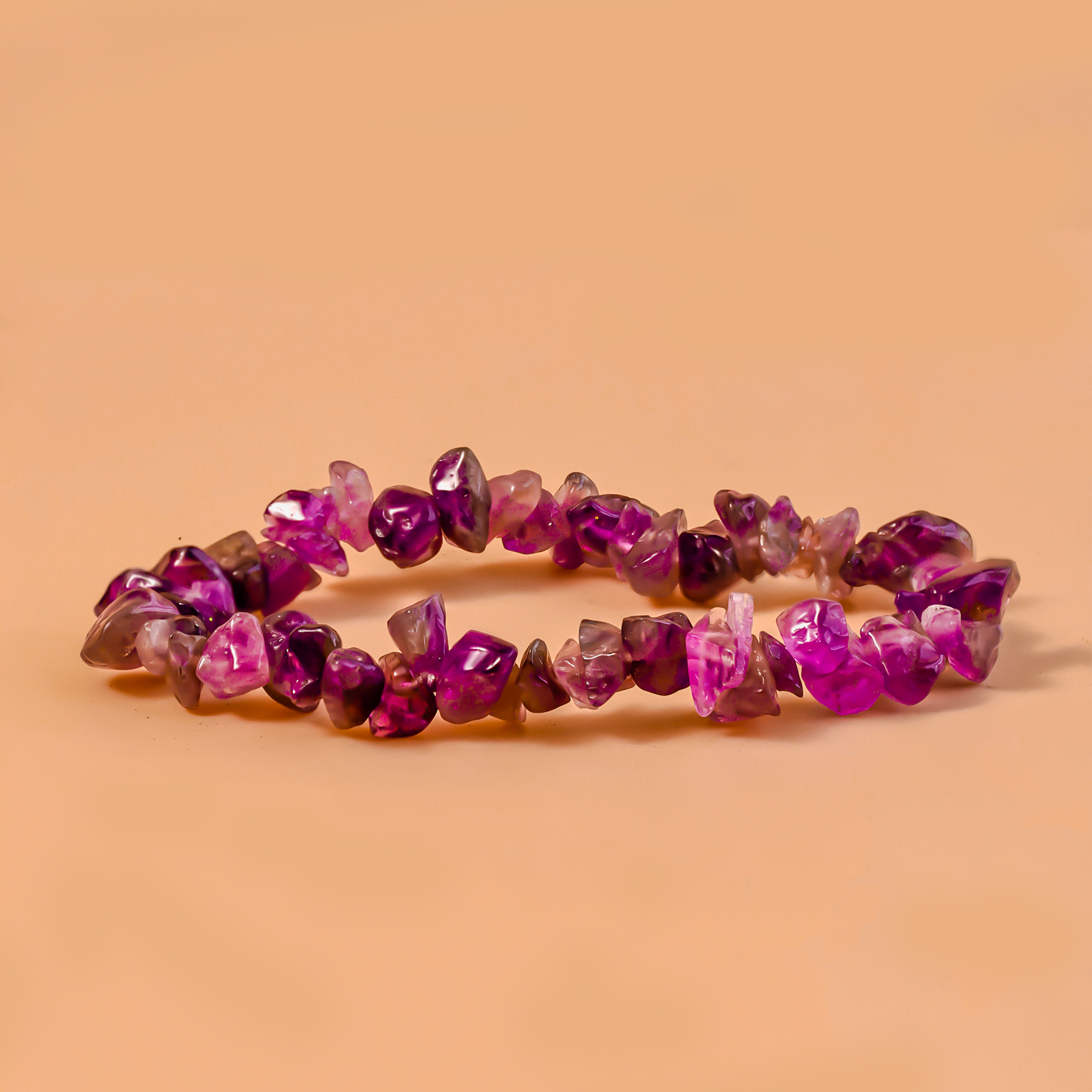 Attract Luck, Enhance Intuition, Improve Health & Skin: Amethyst Uncut Crystal Bracelet