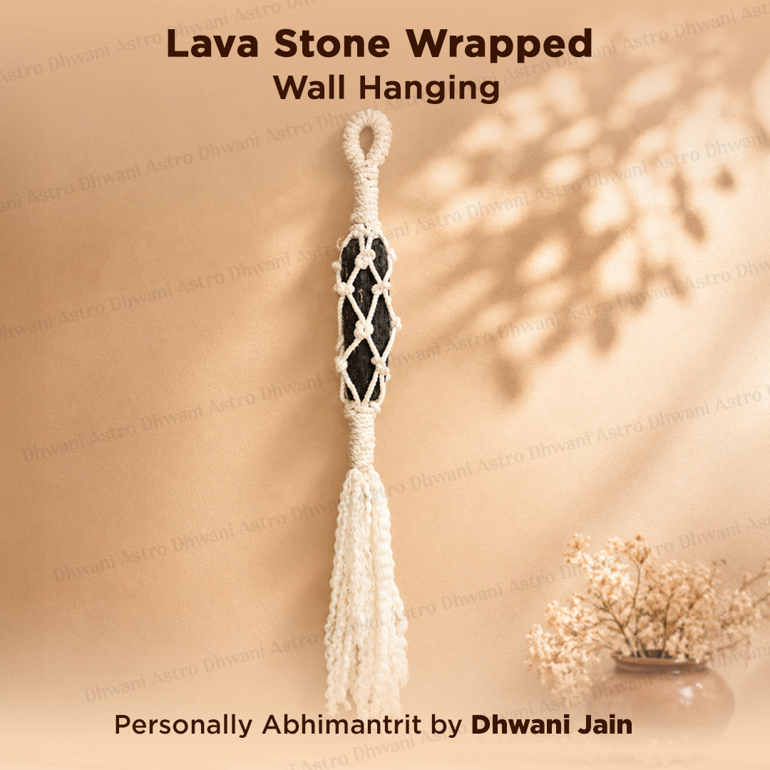 Lava Stone Wrapped Wall Hanging  - Abhimantrit