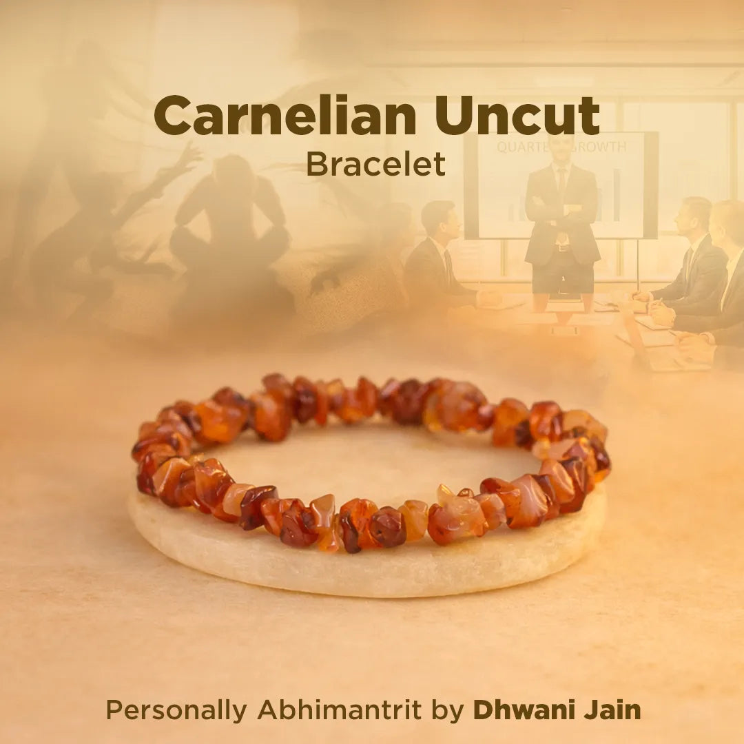 Helps Purify Blood, Lungs, Liver and Heart: Carnelian Uncut Bracelet