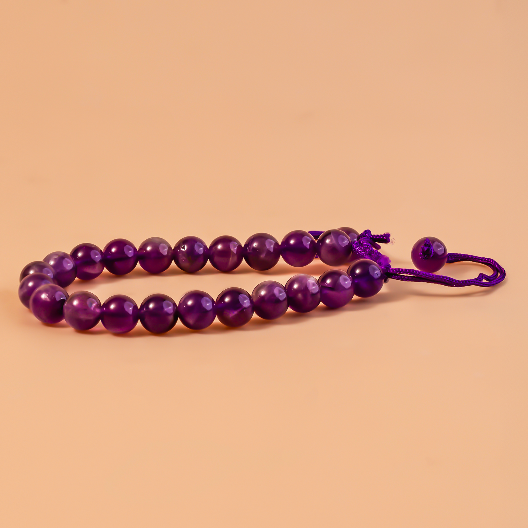 Attract Luck, Enhance Intuition, Improve Health & Skin: Amethyst Thread Bracelet - Abhimantrit & Certified