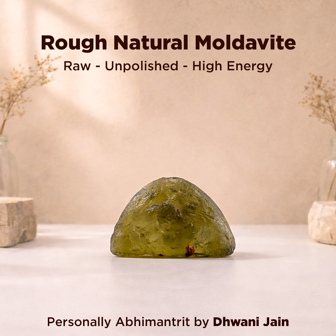Moldavite Rough Stone - Abhimantrit & Certified