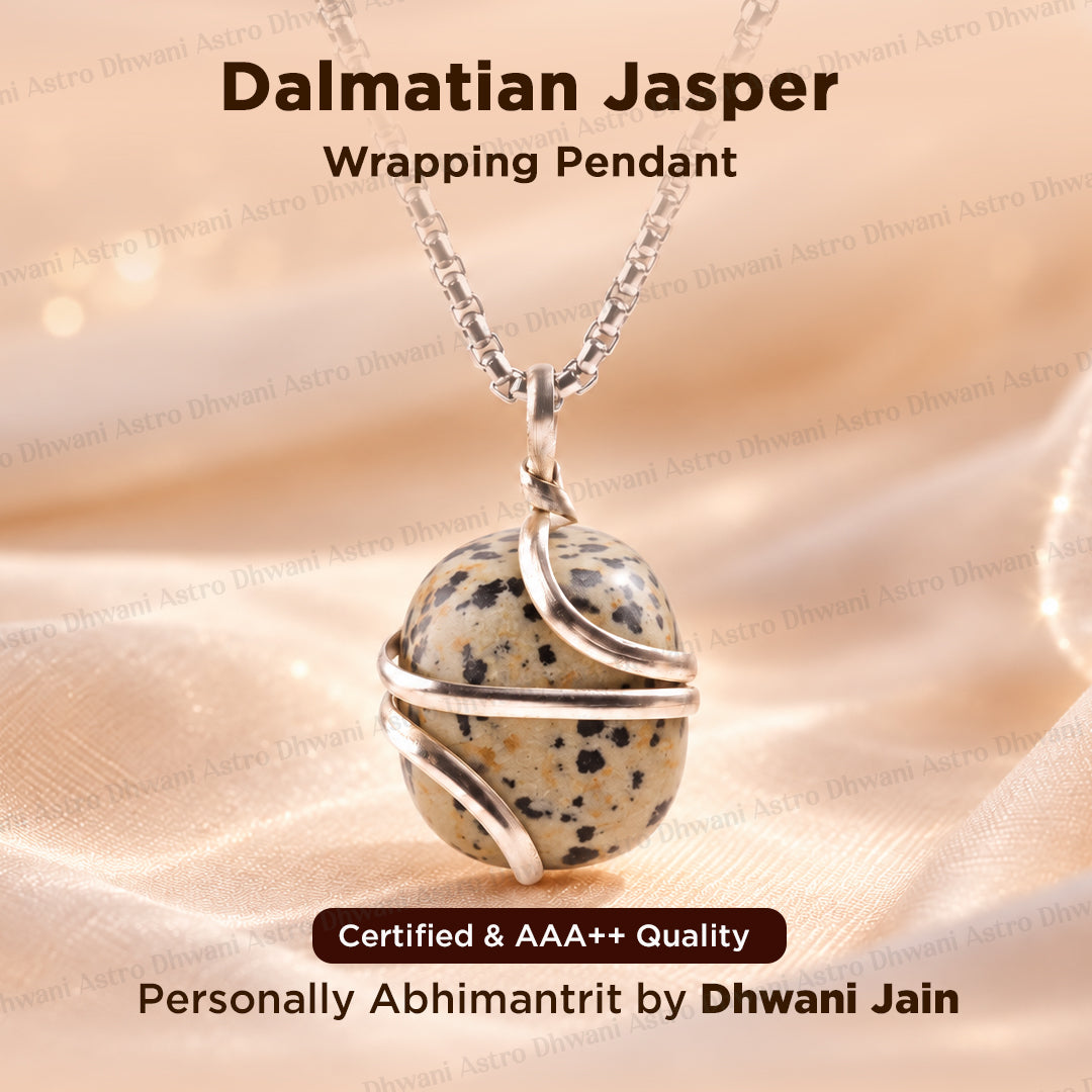 Dalmatian Jasper Wrapping Pendant - Abhimantrit & Certified