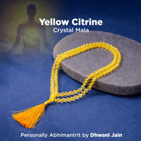 Yellow Citrine Crystal Mala – Wealth, Abundance & Success