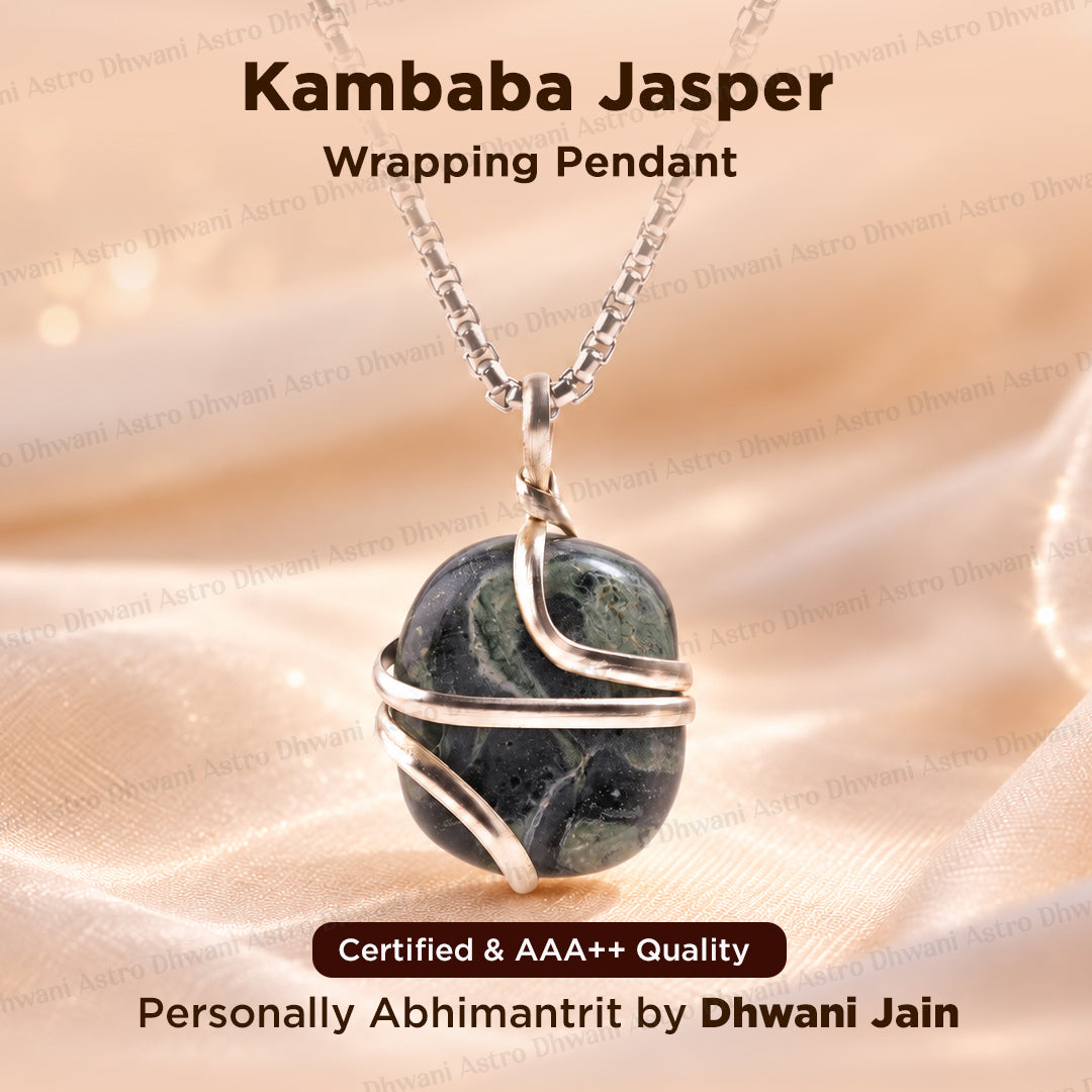 Kambaba Jasper Wrapping Pendant - Abhimantrit