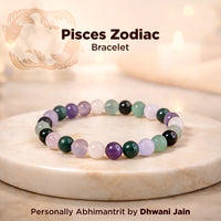 Pisces Zodiac Bracelet – Natural Multi Stone Bracelet for Intuition - Abhimantrit