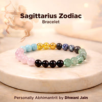 Sagittarius Zodiac Bracelet – Natural Multi Stone Bracelet for Luck, Wisdom & Growth – Abhimantrit