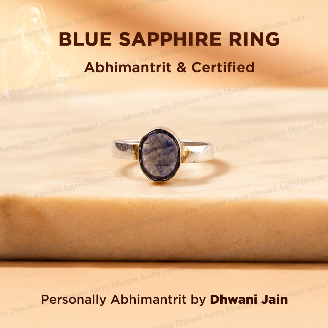 Blue Sapphire Ring for Wisdom, Confidence & Positive Energy