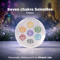 7 Chakra Selenite Plate – Energy Balancing & Crystal Charging Plate (Round & Square Variants)