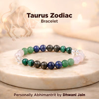 Taurus Zodiac Bracelet – Natural Multi Stone Bracelet – Abhimantrit & Energized