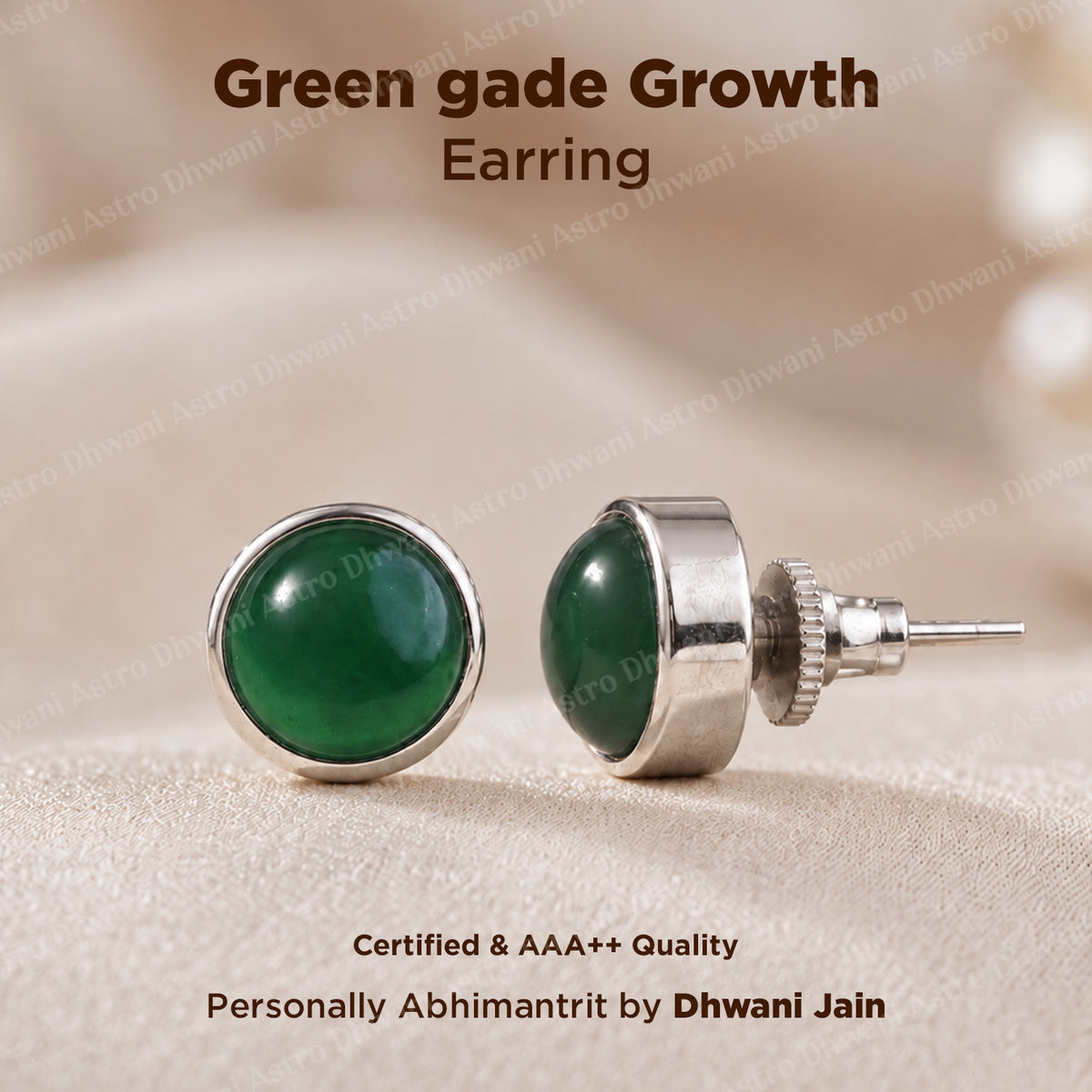 Green Gade Growth Earring - Abhimantrit