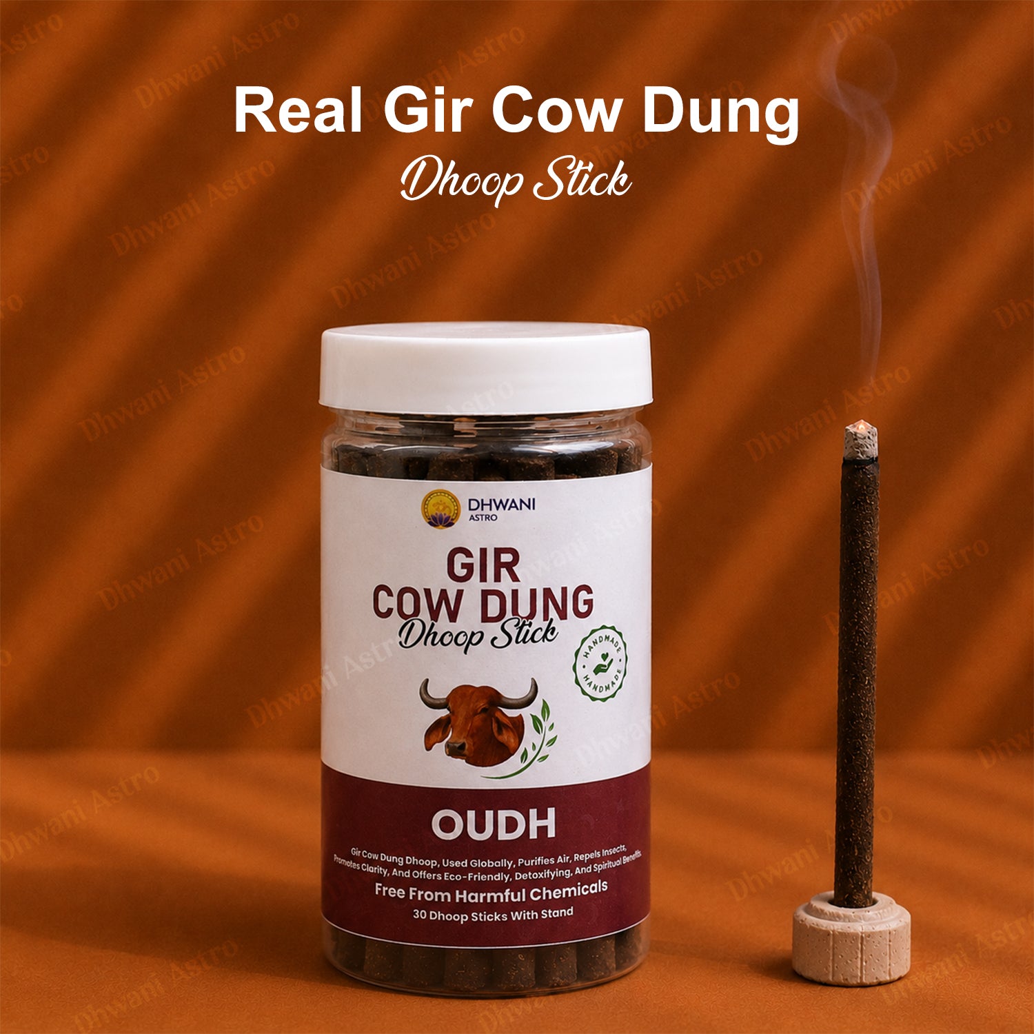 Gir Cow Dung Dhoop Sticks | Pure Gau Dung Incense for Pooja, Meditation & Positive Energy | BUY 2 GET 1 FREE