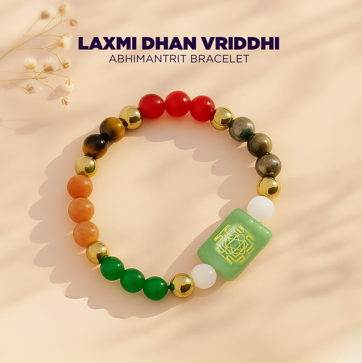 LAXMI DHAN VRIDDHI YANTRA BRACELET - Abhimatrit & Certified