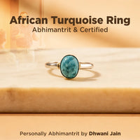 African Turquoise Ring: Strengthens Communication & Confidence