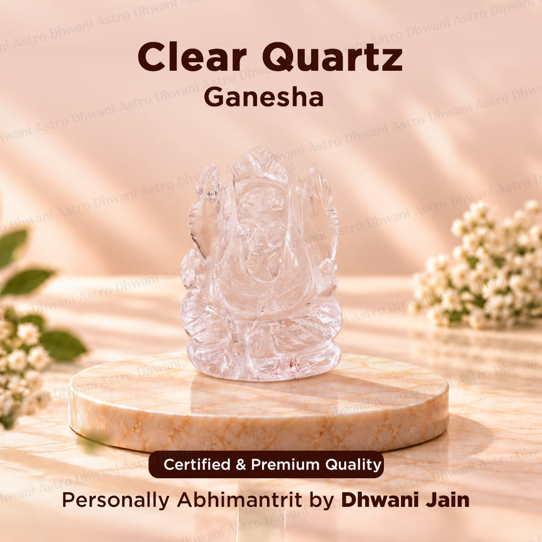 Clear Quartz Ganesh - Abhimantrit