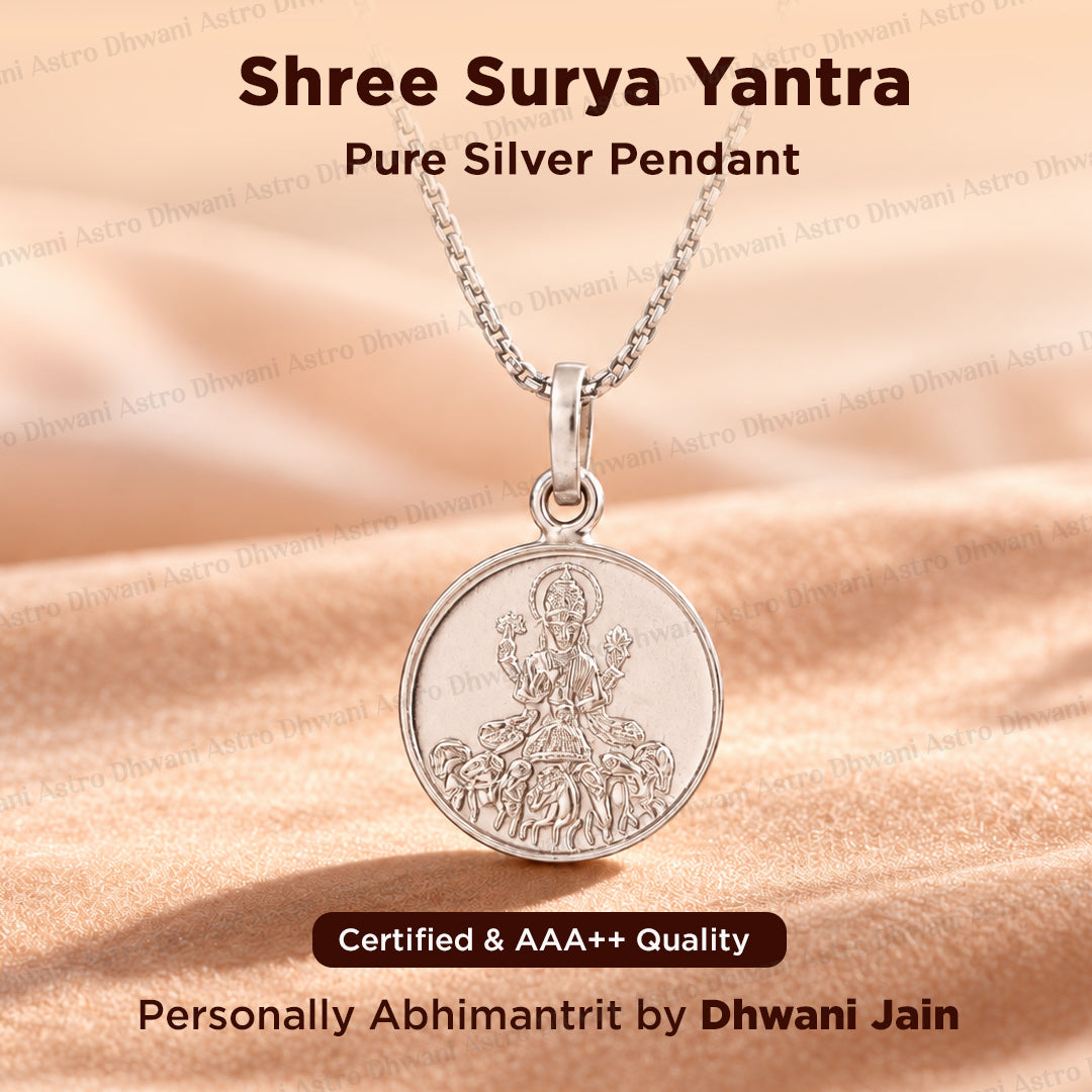 Shree Surya Yantra (Pure Silver) Pendant