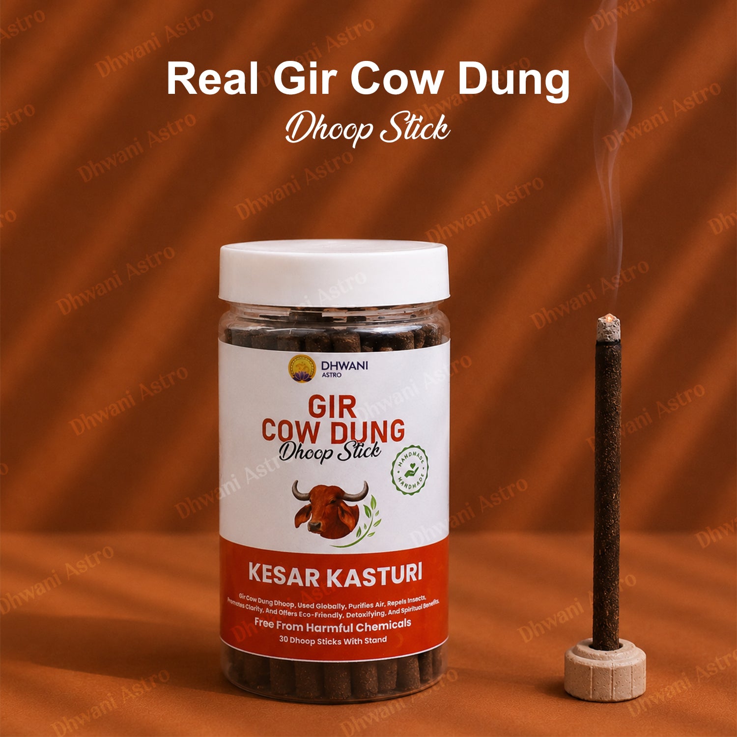 Gir Cow Dung Dhoop Sticks | Pure Gau Dung Incense for Pooja, Meditation & Positive Energy | BUY 2 GET 1 FREE