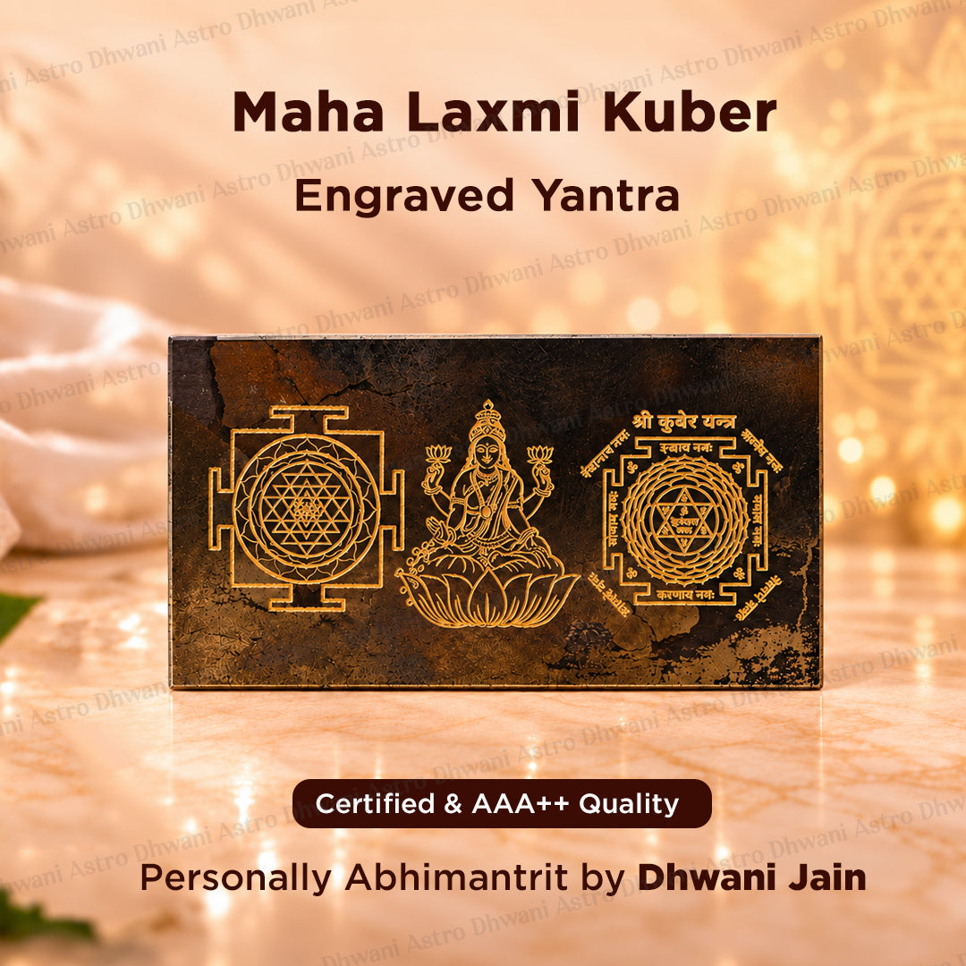 Maha Laxmi Kuber Engraved Yantra - Abhimantrit