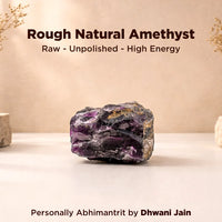 Rough Natural Amethyst Stone – Certified Raw Healing & Calmness Crystal