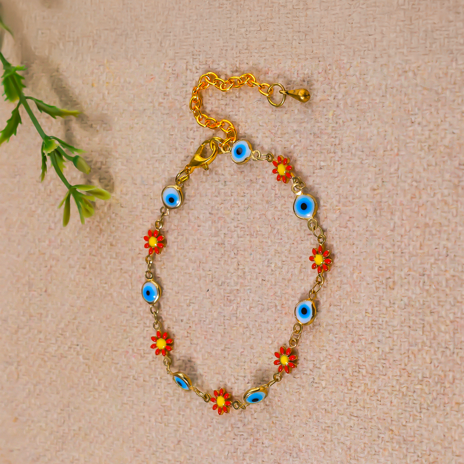 Blue Onxy Evil Eye Anklets