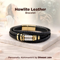 Howlite Leather Bracelet – Calm Mind, Patience & Stress Control Wear