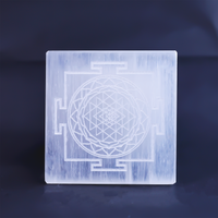 Shriyantra Selenite Plate Square – Crystal Charging & Cleansing