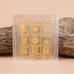 Shree Nav Grah Yantra On Selenite Plate