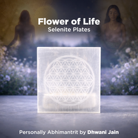 Flower of Life Selenite Plate - Energy Cleansing & Crystal Charging Plate