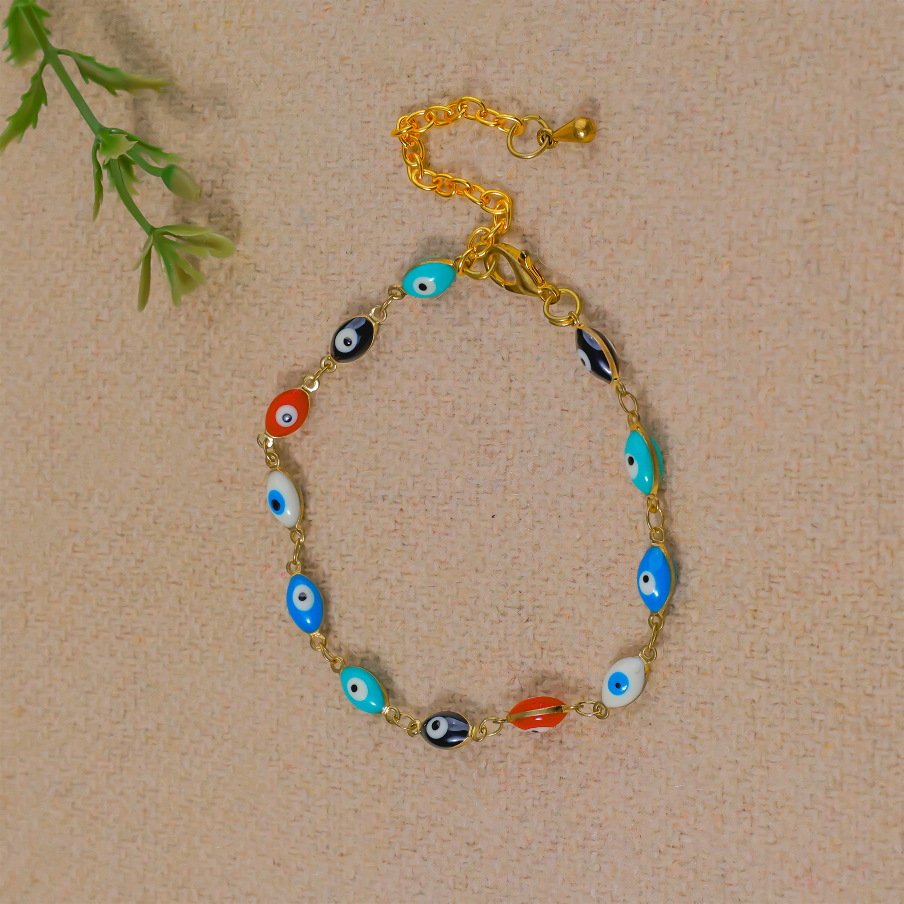 Multicolor Evil Eye Anklets
