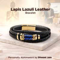 Lapis Lazuli Leather Bracelet – Wisdom, Truth & Inner Power Wear